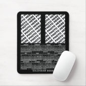 2026 Kalender Voeg 2 Verticale Foto's Mousepad zwa Muismat (Met muis)