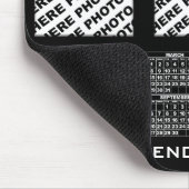 2026 Kalender Voeg 3 Verticale Foto's Mousepad Zwa Muismat (Hoek)