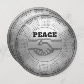 2026 Kalender Vrede Feestdagenkaart (Voorkant / Achterkant)