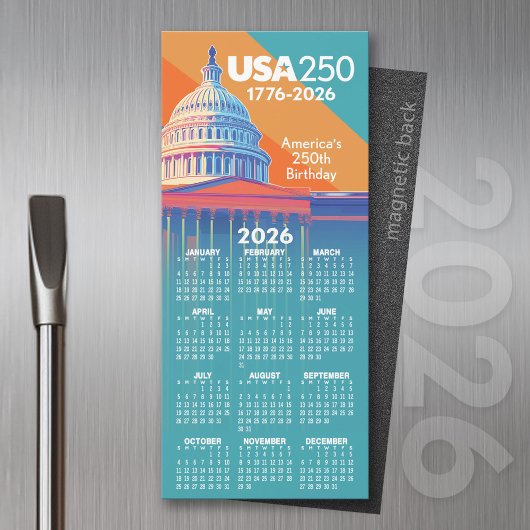 2026 Kalender VS 250 Capital Dome Amerika