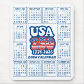 2026 Kalender - VS 250 Rood Wit Blauw Muismat (Voorkant)