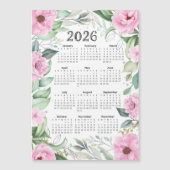 2026 Kalender Waterverf Eucalyptus Roze Bloemen (Voorkant)
