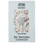 2026 Kalender Waterverf Pet Portraits door Amy DeV (Hoes)