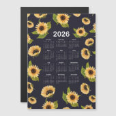 2026 Kalender Waterverf Zonnebloemen Patroon (Voorkant / Achterkant)