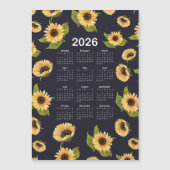 2026 Kalender Waterverf Zonnebloemen Patroon (Voorkant)