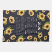 2026 Kalender Waterverf Zonnebloemen Patroon Theedoek (Horizontaal)