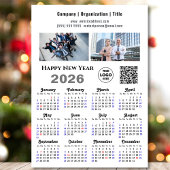2026 Kalender Zakelijk 2 Foto Logo QR Magnetisch