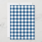2026 Kalender Zakelijk Logo Blauw Wit Gingham Feestdagenkaart (Achterkant)