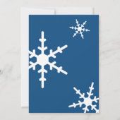 2026 Kalender Zakelijk Logo Blauwe Sneeuwvlok Feestdagenkaart (Achterkant)
