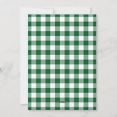 2026 Kalender Zakelijk Logo Groen Wit Gingham Feestdagenkaart (Achterkant)