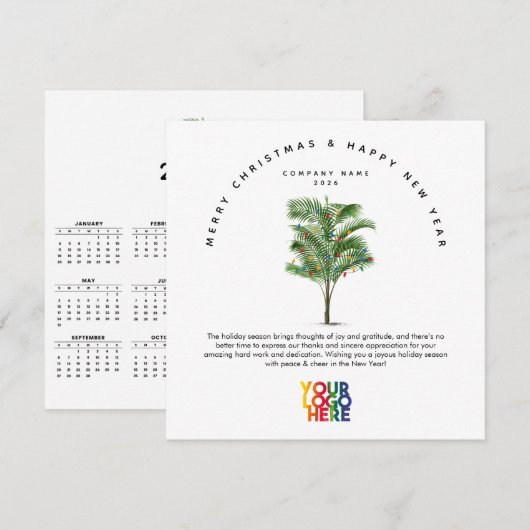 2026 Kalender Zakelijk Logo Vakantie Kerstmis (Voorkant / Achterkant)