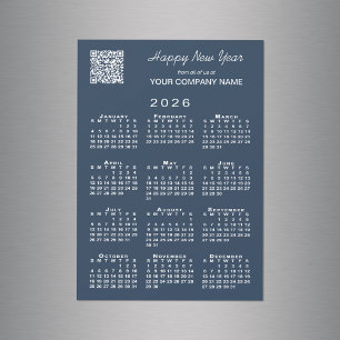 2026 Kalender Zakelijk QR Code Marine Vakantiemagn