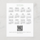 2026 kalender zakelijk QR promotionele vakantie ka (Achterkant)