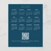 2026 kalender zakelijk QR promotionele vakantie ka Flyer (Achterkant)