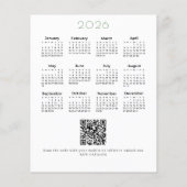 2026 kalender zakelijk QR promotionele vakantie ka Flyer (Achterkant)