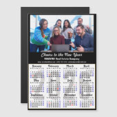 2026 Kalender Zakelijke Foto Eenvoudig Zwart Magne (Voorkant / Achterkant)