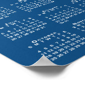 2026 Kalender Zakelijke Logo en Tekst Blauw Poster (Hoek)