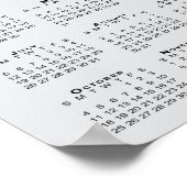 2026 Kalender Zakelijke Logo en tekst Lichtgrijs Poster (Hoek)