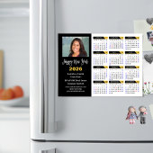 2026 Kalender Zwart Goud Bedrijfsfoto Magnetisch