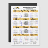 2026 Kalender Zwart Minimalistische Corporate Magn (Voorkant / Achterkant)