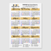 2026 Kalender Zwart Minimalistische Corporate Magn (Voorkant)