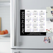 2026 Kalender Zwart Wit Corporate Magnetische Kaar