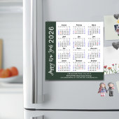 2026 Kalender Zwart Wit Corporate Magnetische Kaar