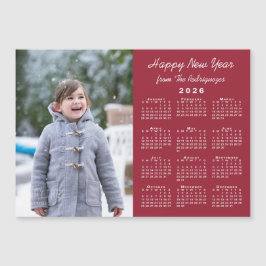 2026 Kalenderfoto Gelukkig Nieuwjaar Bourgondische