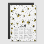 2026 Kalenderpatroon met bijen en Stippen (Voorkant / Achterkant)