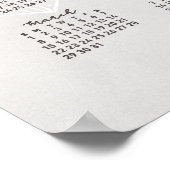 2026 kalenderposter botanische blauwe klokje poster (Hoek)