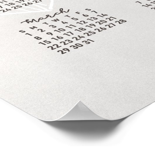 2026 kalenderposter botanische bluebell poster (Hoek)