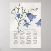 2026 kalenderposter botanische bluebell poster (Voorkant)