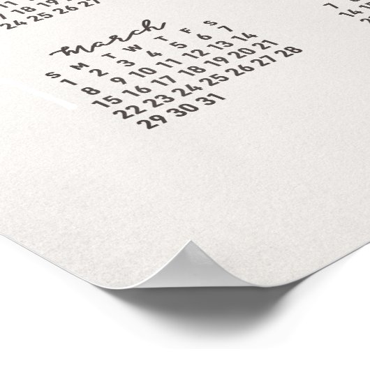 2026 kalenderposter botanische roos poster (Hoek)