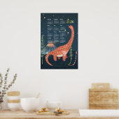 2026 kalenderposter Brachiosaurus Poster (Keuken)