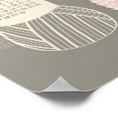 2026 kalenderposter Breien Beige en Roze Poster (Hoek)