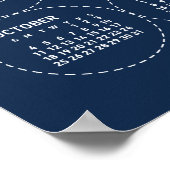 2026 kalenderposter Maanfasen Sashiko Poster (Hoek)