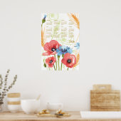 2026 kalenderposter waterverf poppy poster (Keuken)