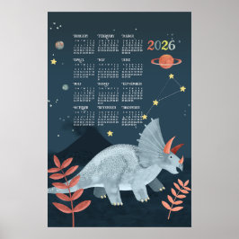 2026 Kalendert Poster Triceratops 