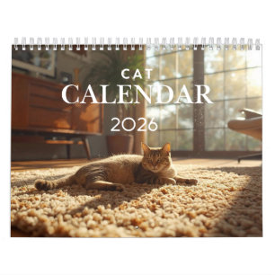 2026 Kat Kalendar 12 Maand Muurkalender Kalender
