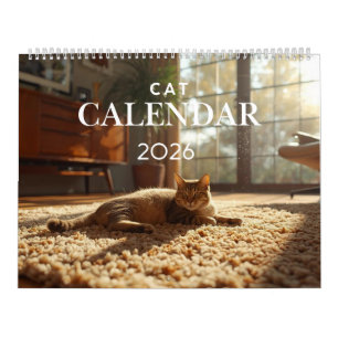 2026 Kat Kalender 12 Maanden Muurkalender