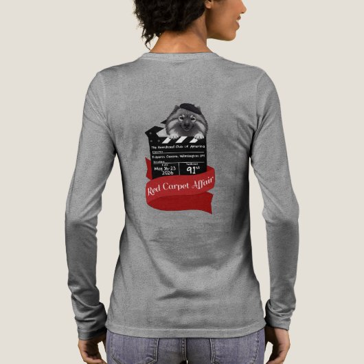 2026 Keeshond National Long Sleeve T-Shirt (Achterkant)