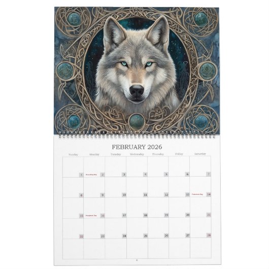 2026 Keltische Knoop Kalender 2 (Feb 2026)