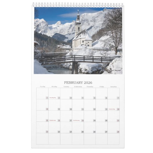 2026 Kerken fotografie Kalender (Feb 2026)