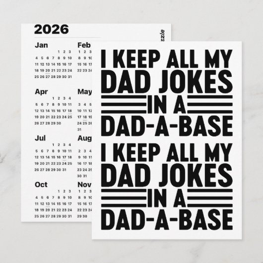 2026 Kerstman Grappen Adventskalender Kersttelling Briefkaart (Voorkant / Achterkant)