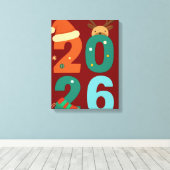 2026 Kerstsfeer 🎅✨ Canvas Afdruk (Insitu (Houten vloer))
