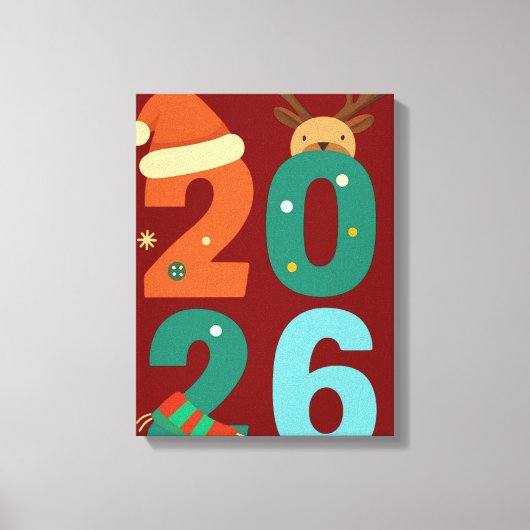 2026 Kerstsfeer 🎅✨ Canvas Afdruk (Voorkant)