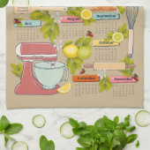 2026 Keuken Kalender Theedoek (Gevouwen)