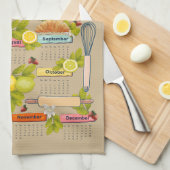 2026 Keuken Kalender Theedoek (Quarter Fold)