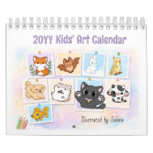 2026 Kids Drawings Calendar, Salma's Cute Animals  Kalender (Hoes)