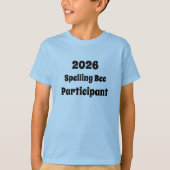 2026 Kinderen Spelling Bee Participant T-shirt (Voorkant)